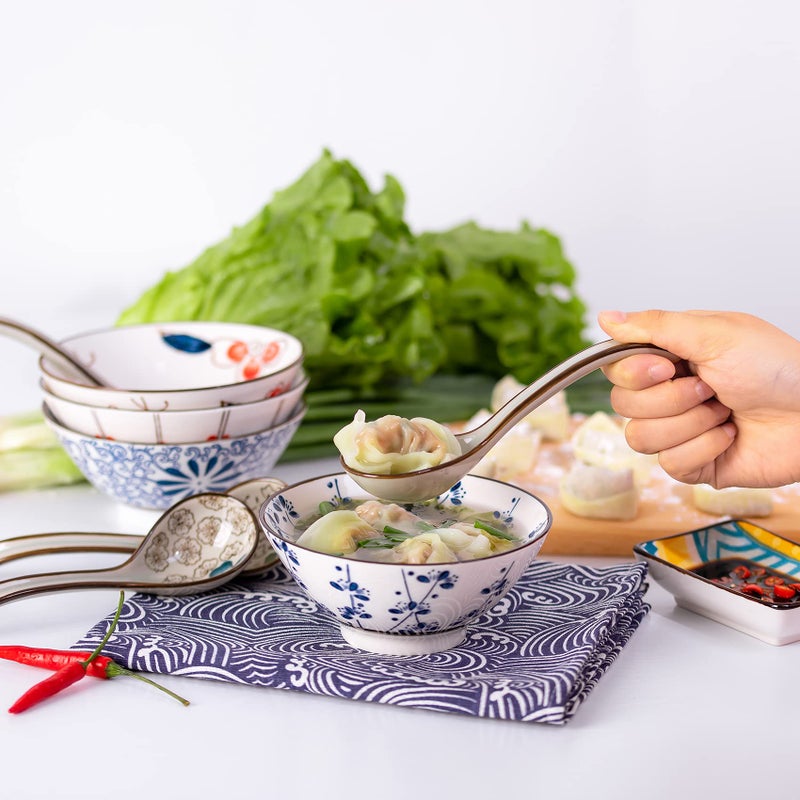 Sisims 4 pieces Hand-crafted Japanese style Ceramic Soup Spoon(gift boxes Including) - Image 5